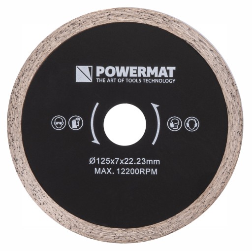 ДИСКОВЫЙ СТАНОК ДЛЯ РЕЗКИ ГЛАЗУРНОЙ ПЛИТКИ 1400Вт 125мм 2X POWERMAT DISC