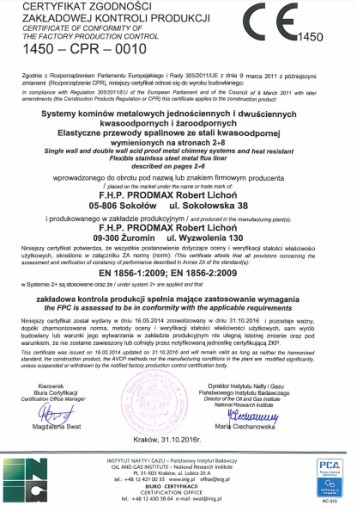Wkład kominowy okrągły żaroodporny fi 200 8mb
