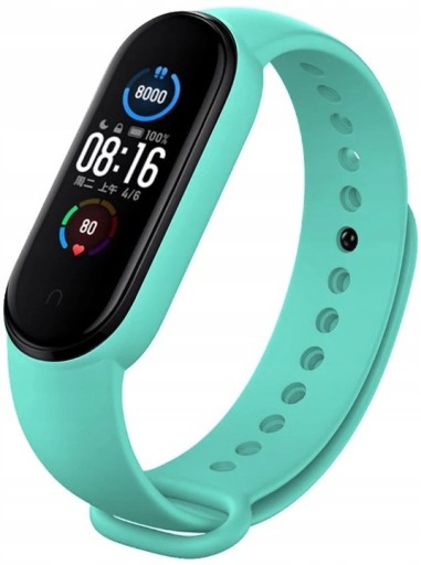 PASEK DO XIAOMI MI BAND 5 / XIAOMI MI BAND 6 OPASKA ZAMIENNA - TURKUSOWY