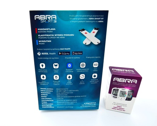 ГЛЮКОМЕТР ABRA SMART BT + 50 ПОЛОСОК - мг/дл!