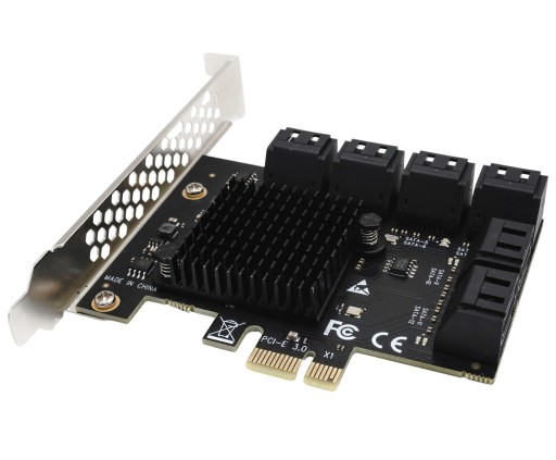 Карта адаптера PCI PCIe 1X–12x SATA 3.0 Serial ATA