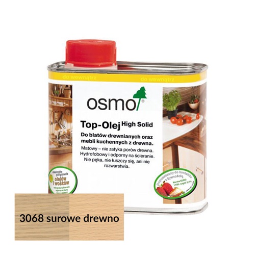 OSMO 3068 TOP OIL необработанное дерево с кистью