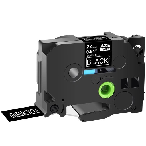 Taśma do Brother P-Touch TZe-355 24mm czarna 8m TZ-355 biały nadruk