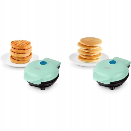 Mini making machine waffles 4 inches, light green