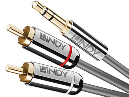 Kabel Jack 3,5mm 2xRCA Stereo Lindy Cromo 35336 5m