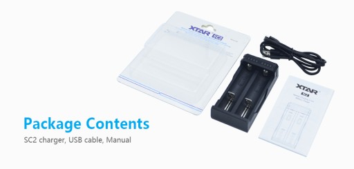 XTAR SC2 18650 26650 Литий-ионное зарядное устройство USB, 2 А