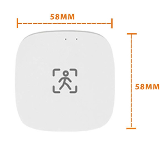 Czujnik Ruchu Obecności TUYA ZigBee Ścienny USB C Do Garażu Korytarza