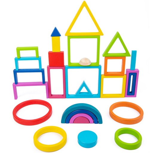 Набор детских кубиков Rainbow Nesting, большой.