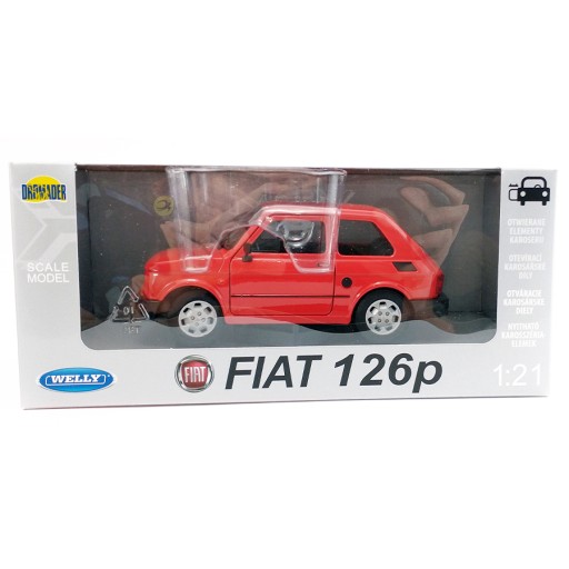 WELLY Fiat 126p СУПЕР АВТОМОБИЛЬНАЯ КОЛЛЕКЦИЯ МЕТАЛЛА 1:21