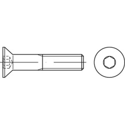 Винт с потайной головкой с шестигранной головкой M8x12 8,8 DIN 7991