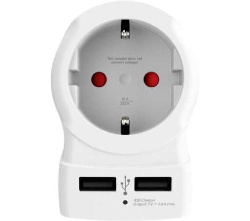 Дорожный адаптер Skross Europe - USA Адаптер PL/USA 2xUSB-розетка