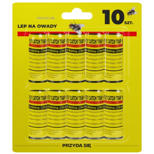 10x LEP ЛЕНТА ЛОВУШКА ДЛЯ КОМАРОВ FIES НАСЕКОМЫЕ РУЛОН 10 ШТ.