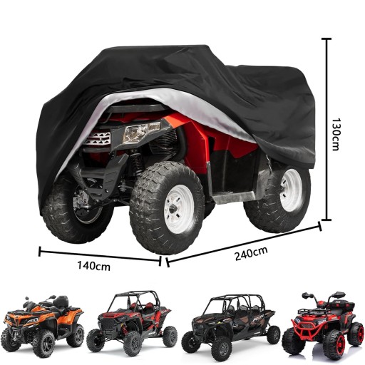 Чехол для квадроцикла X-ATV черно-серебристый XXXL 240x140 см