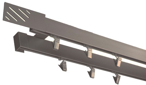 KARNISZ ALUMINIOWY PODWÓJNY 120 cm
