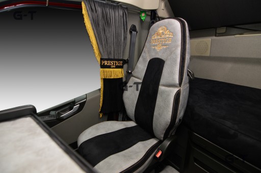 Чехлы на сиденья VOLVO FH4 ПОСЛЕ 2013 ГОДА 1 РЕМЕНЬ КОЖАНЫЕ