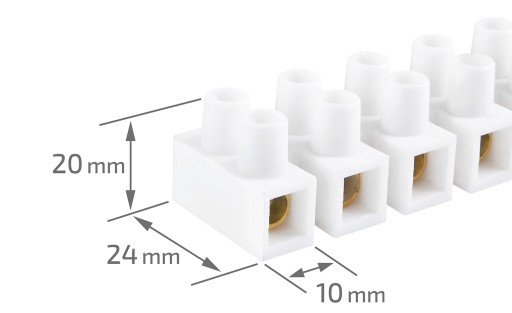 ZŁĄCZKA 12-TOROWA KOSTKA LISTWA ZACISKOWA 16MM 30A