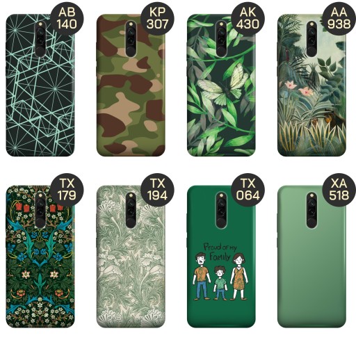 ETUI DO XIAOMI REDMI 8 WZORY ZIELONE GRASSY GREEN OBUDOWA POKROWIEC CASE