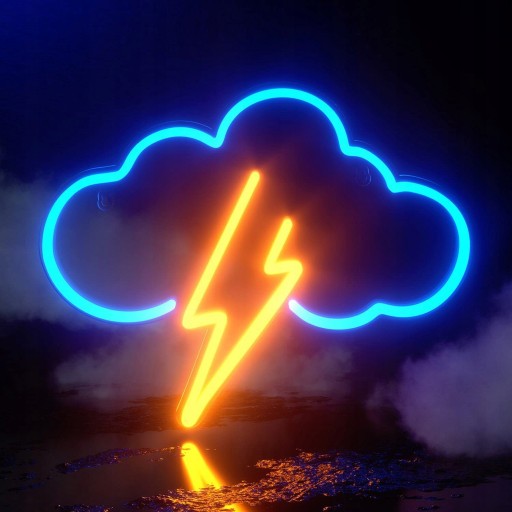 Neonowa dekoracja ścienna w kształcie chmurki USB LED