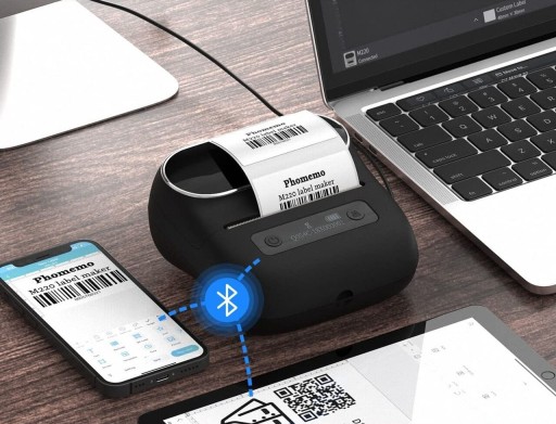 Термопринтер этикеток Phomemo M220 с Bluetooth Android IOS длиной до 80 мм