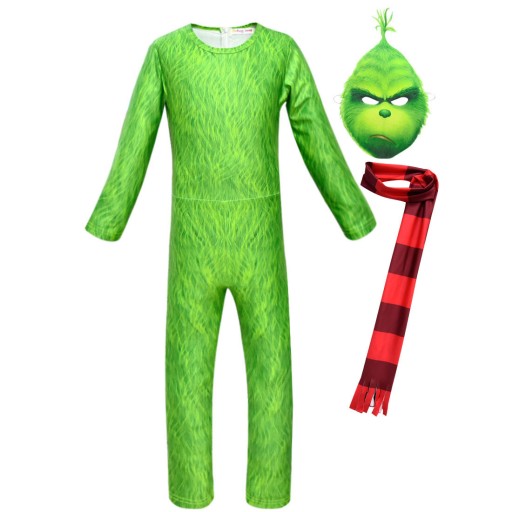Детский косплей TheGrinch Onesie Hoodie Performance Костюм B53-43