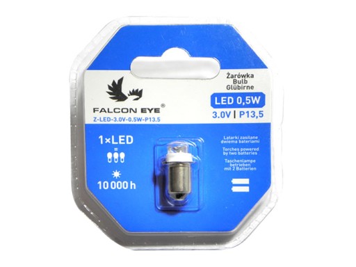 AZL1 СВЕТОДИОДНАЯ ЛАМПА ДЛЯ ФАКЕЛА P13.5 0.5W 3V ŚWIDNIK