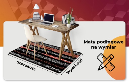 Mata podłogowa pod fotel nadruk Plemienny wzór eko