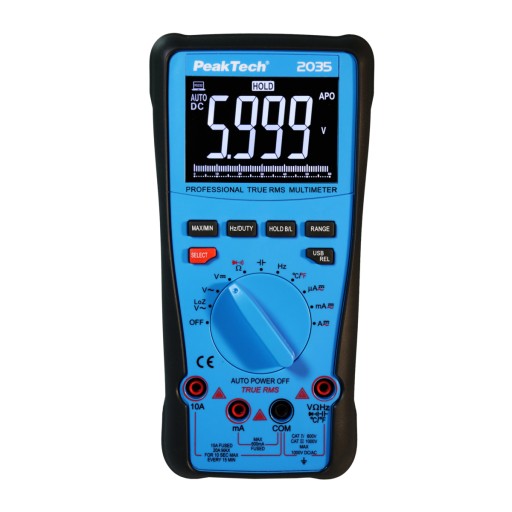 Цифровой мультиметр USB DCV PeakTech 2035, 10 А, 1000 В