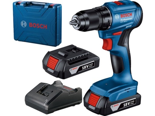 Бесщеточная отвертка Bosch GSR 185 LI, аккумуляторы 2 x 2,0 Ач
