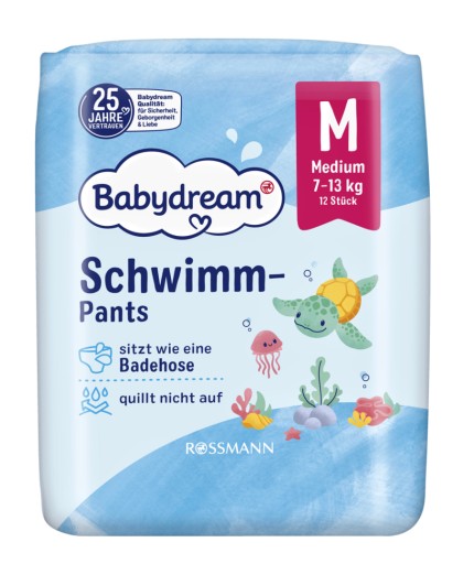 ПОДГРУЖНИКИ ДЛЯ ПЛАВАНИЯ BABYDREAM M 7-13кг 12 шт.