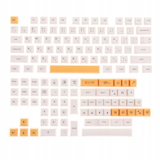 140 колпачков для клавиш из ПБТ, тема «Медовое молоко» XDA