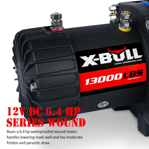 ЭЛЕКТРОМОБИЛЬНАЯ ЛЕБЕДКА X-BULL 13000 6Т ЭВАКУАТОР 12В СИНТЕТИЧЕСКИЙ 4X4