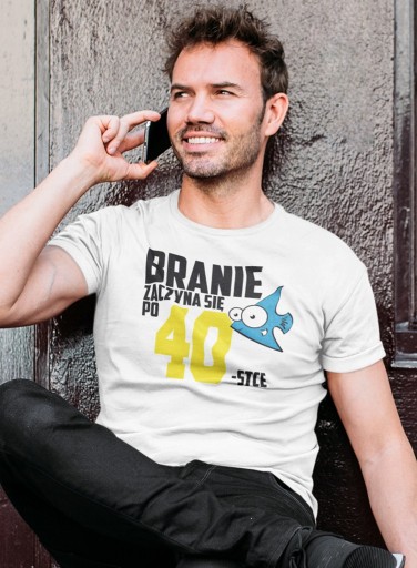 T -Frish Men's Gift 40 -й день рождения на парне