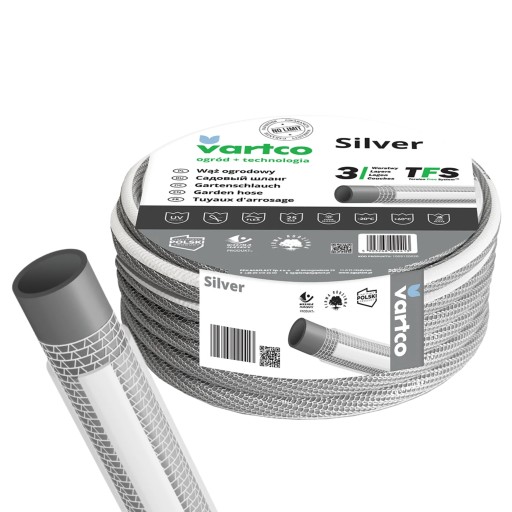 WĄŻ OGRODOWY 3-WARSTWOWY VARTCO SILVER 25BAR 1'' 20M PRODUKT POLSKI