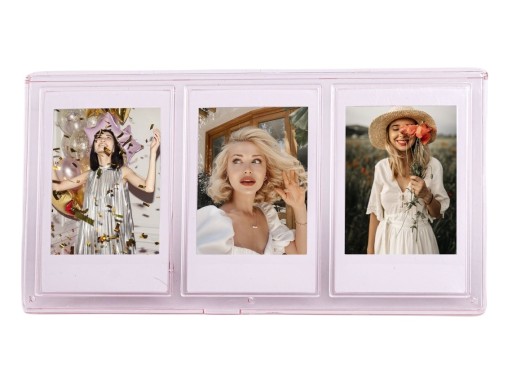 Подставка для 3 мгновенных фотографий для ZINK FUJI INSTAX MINI Pink
