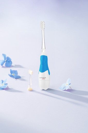 Детская звуковая зубная щетка SEYSSO Baby Ice Blue на батарейках
