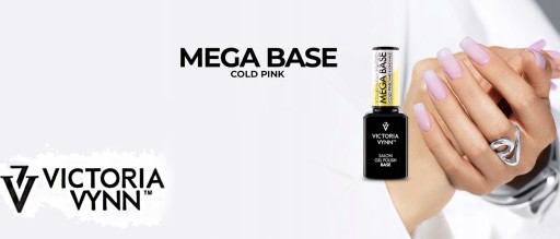 VV Gel Polish Mega Base Гибридная база холодного розового цвета