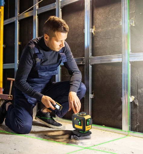 Лазерный нивелир Cross Line CL4D-G Green Laser 360 Лазерный нивелир Набор