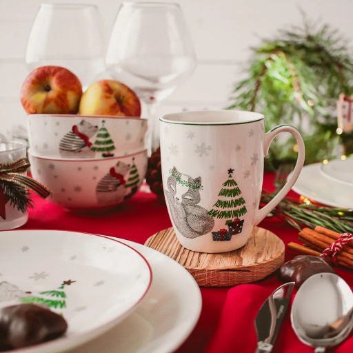Altom Design Winter Friends Lisek Рождественская кружка для чая и кофе 300 мл