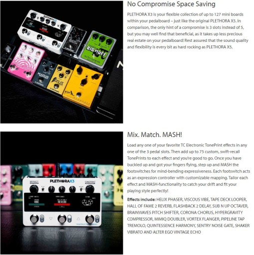 Plethora X3 Guitar Multi-Effect 3 эффекта одновременно TC Electronic