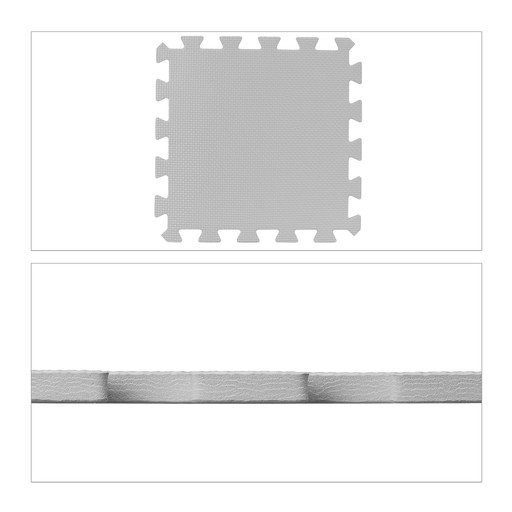 Коврик из пеноматериала, 25 предметов, с каймой PUZZLE розовый