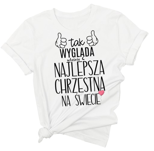 Koszulka dla chrzestnej prezent na chrzest XXL/3XL