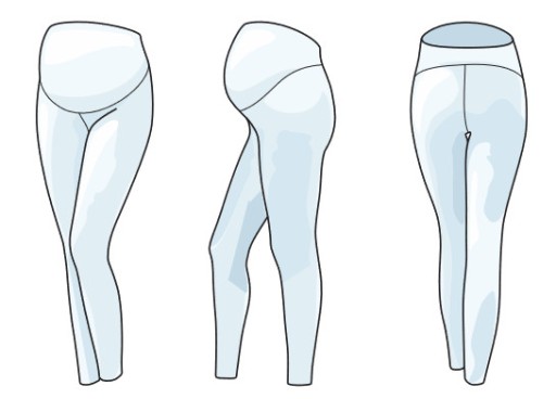 LEGGINSY CIĄŻOWE POLSKIE SUPER L granat