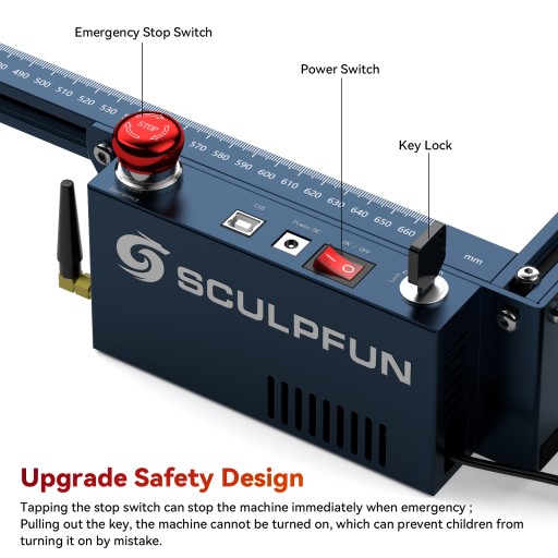 SCULPFUN S30 Ультра Лазерный гравировальный станок 600*600мм 33Вт