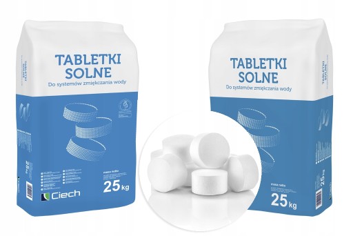 SÓL 25kg TABLETKI SOLNE ZMIĘKCZACZ WODY CIECH