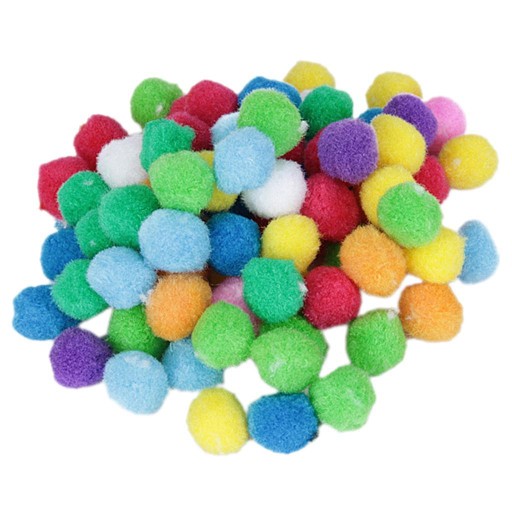80 szt. Trendy Multicolor Ball Pompon MulticolorA