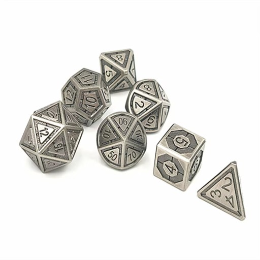 RUNY IMPERIUM ZESTAW 7 METALOWYCH KOŚCI RPG