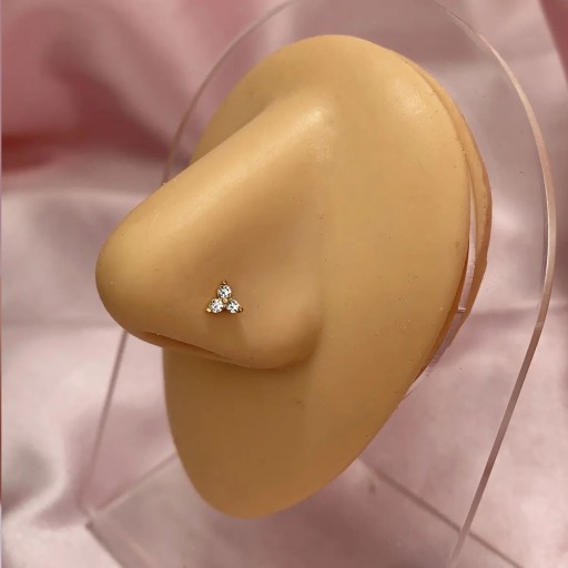 Пирсинг Labret de acero inoxidable para labio, Bola de circón de cristal,