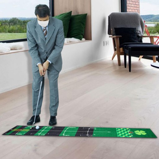 Portable Golf Putting Mat Golf Practice Golf Hitting Pad Golf Putter