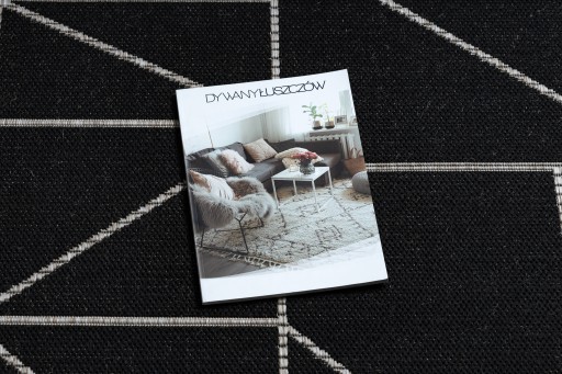 SINGLE RUG CARPET 200x290cm треугольники черный #DEV1381