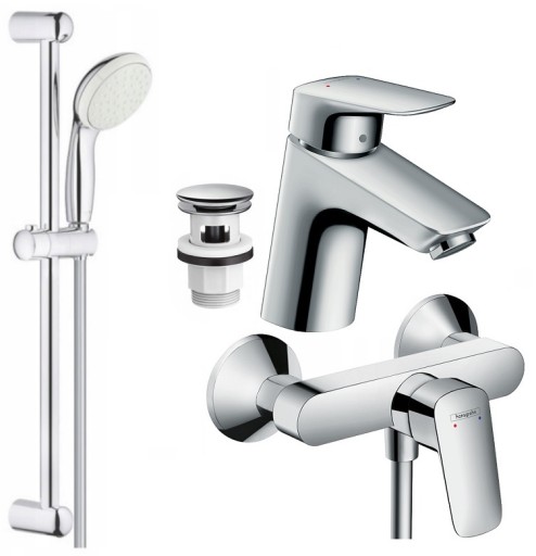 GROHE + смеситель для душа + смеситель для умывальника HANSGROHE